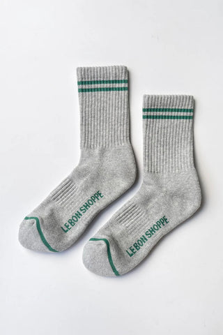 Boyfriend Socks Lt Grey