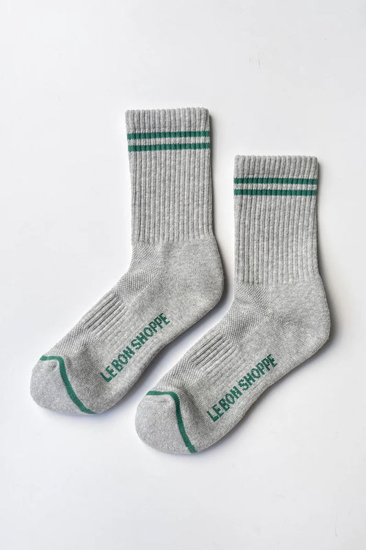 Boyfriend Socks Lt Grey