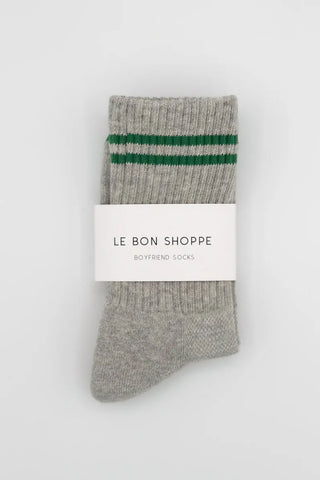 Boyfriend Socks Lt Grey