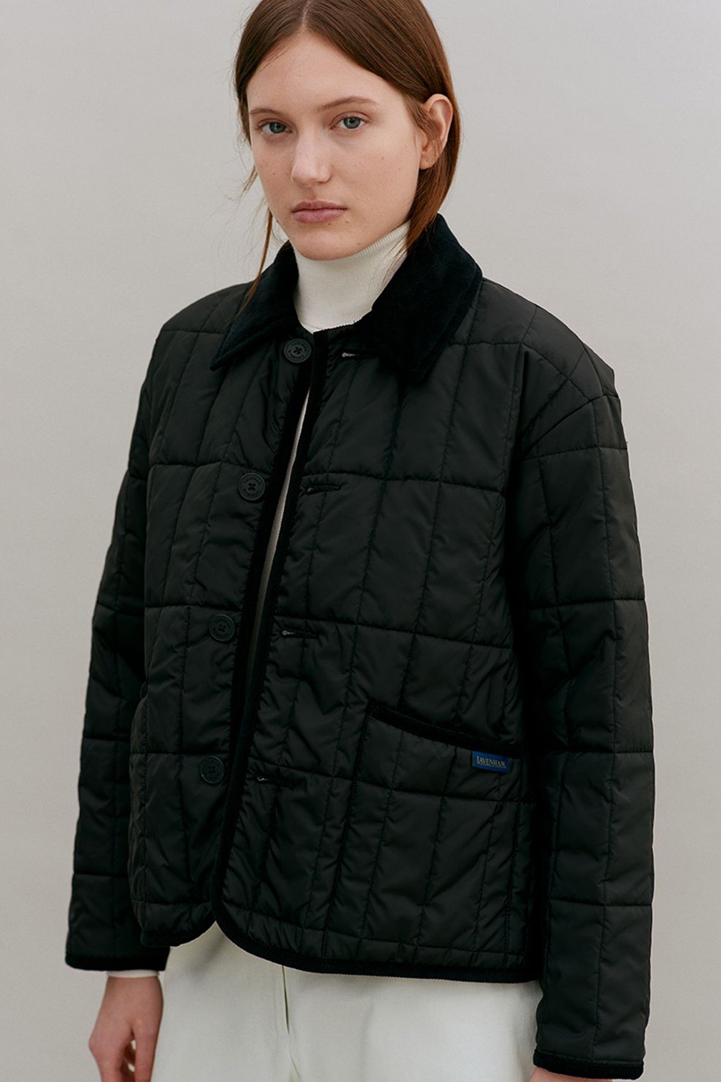 Button Front Raydon Sable Black