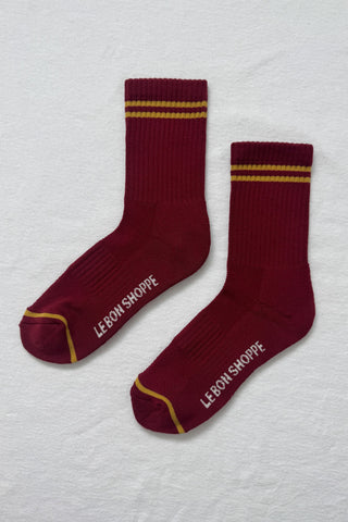 Boyfriend Socks Cardinal