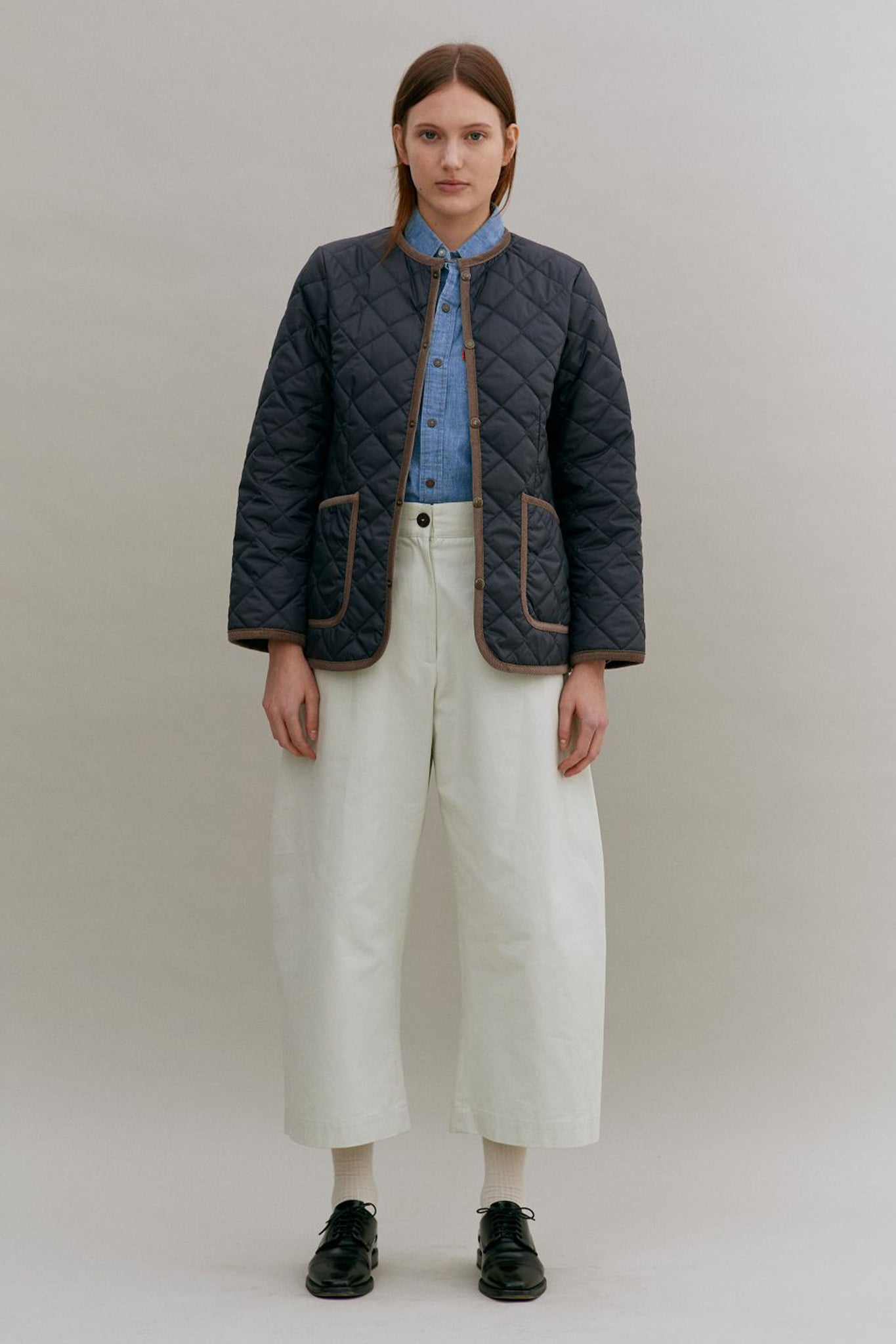 Contrast Cornard Jacket Suffolk Navy