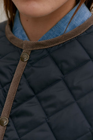 Contrast Cornard Jacket Suffolk Navy