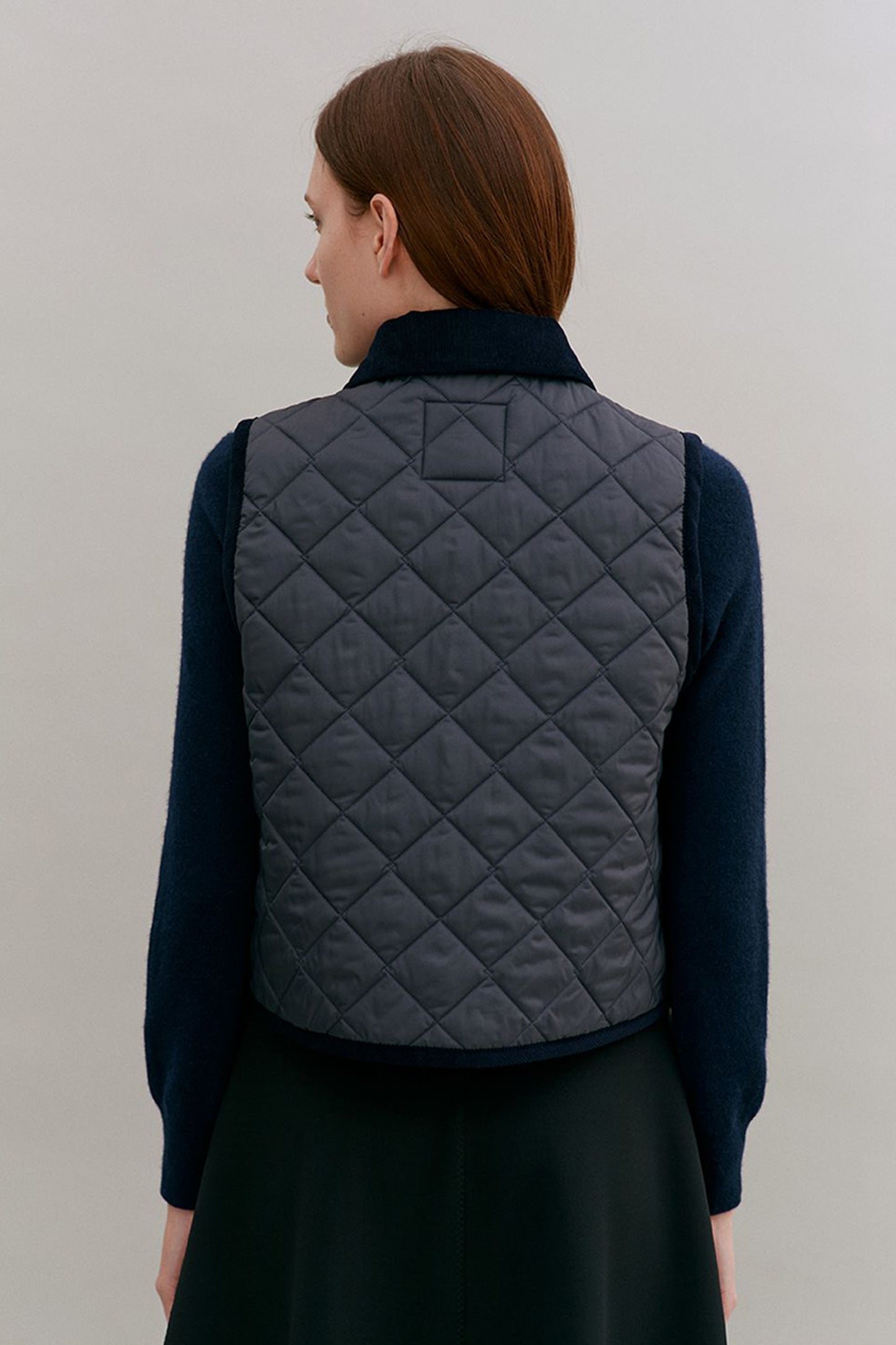Cropped Raydon Gilet Suffolk Navy
