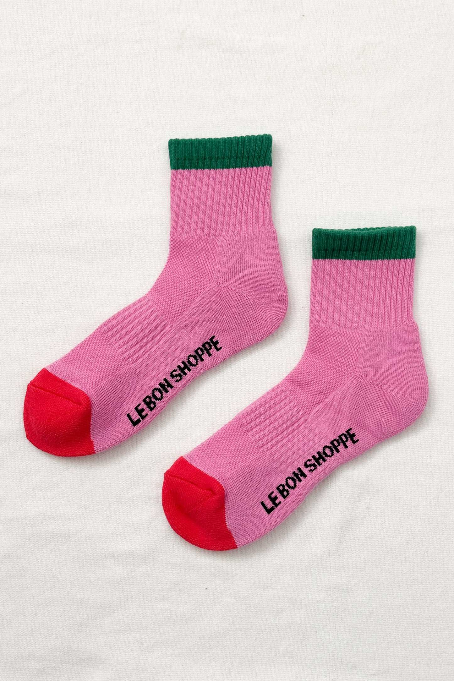 Color Block Girlfriend Socks Rose/Green