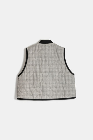 Cropped Bomber Gilet Black/Natural