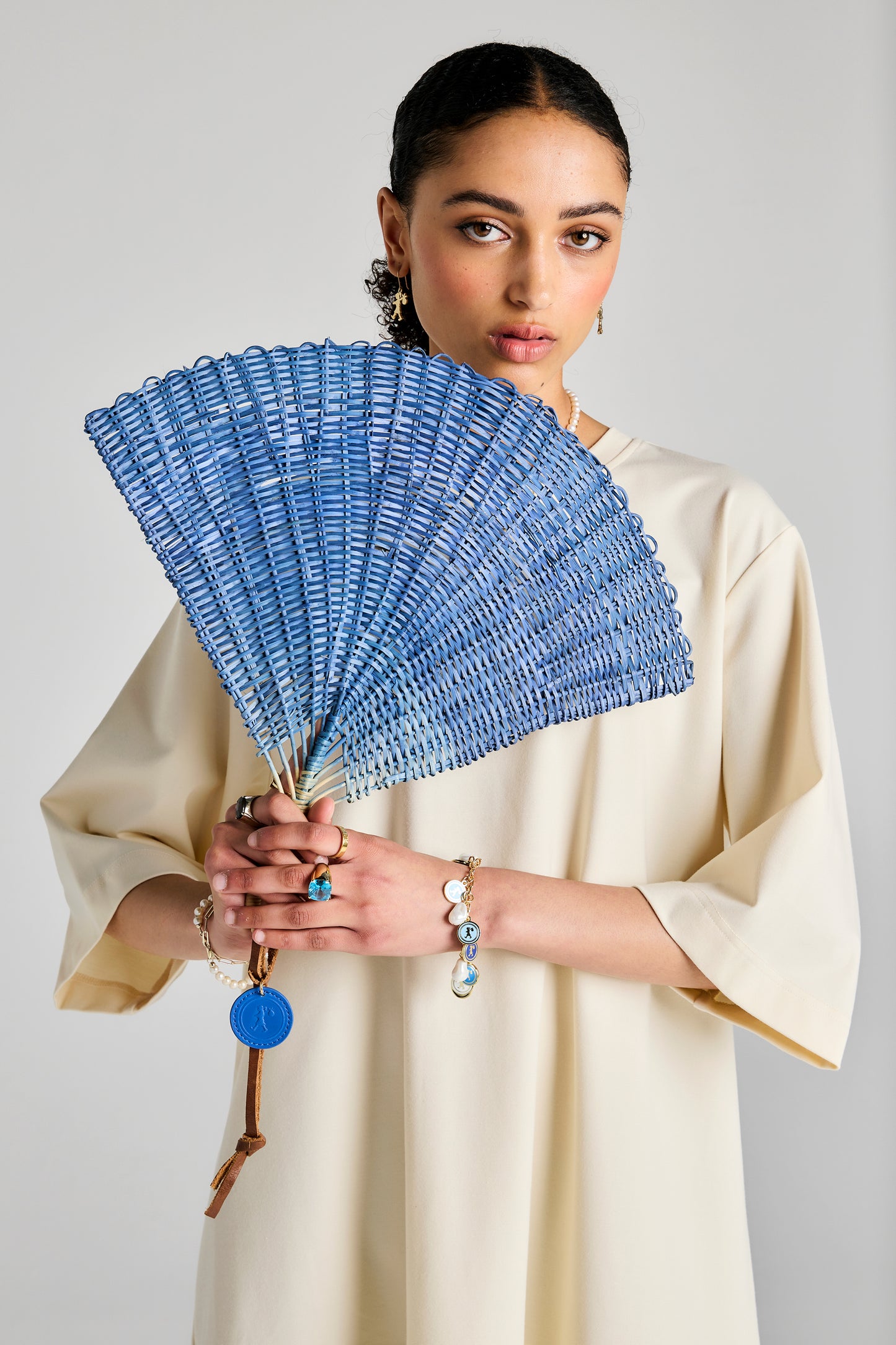 Handwoven Fan Blue