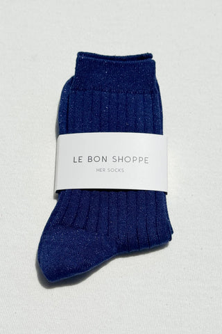 Her Socks Modal Lurex Sapphire Glitter