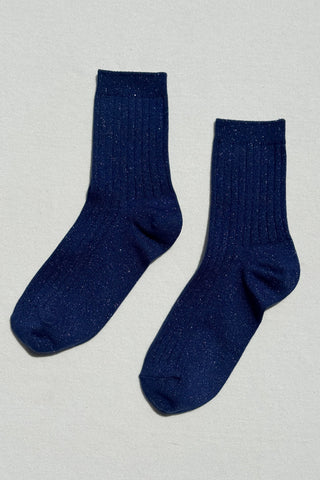 Her Socks Modal Lurex Sapphire Glitter