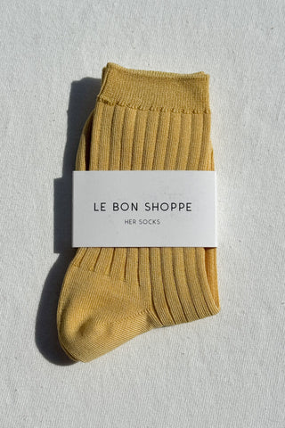 Her Socks Mercerized Buttercup