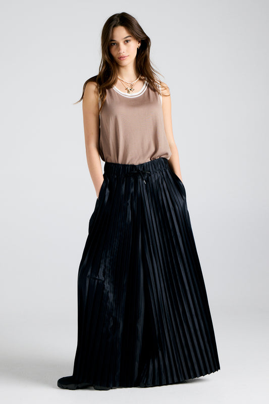Pleated Track Pant Sail/Sail