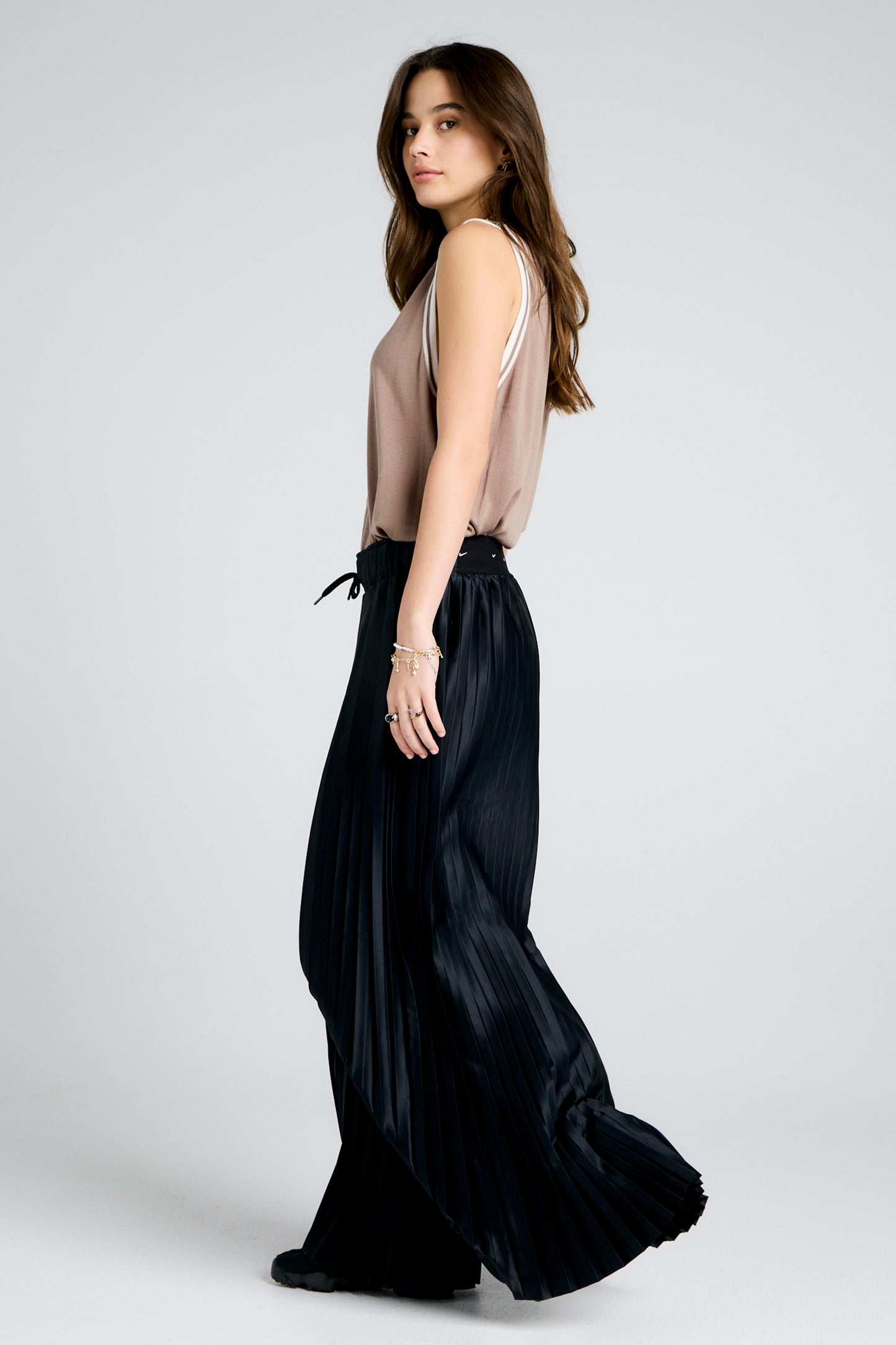 Pleated Track Pant Sail/Sail