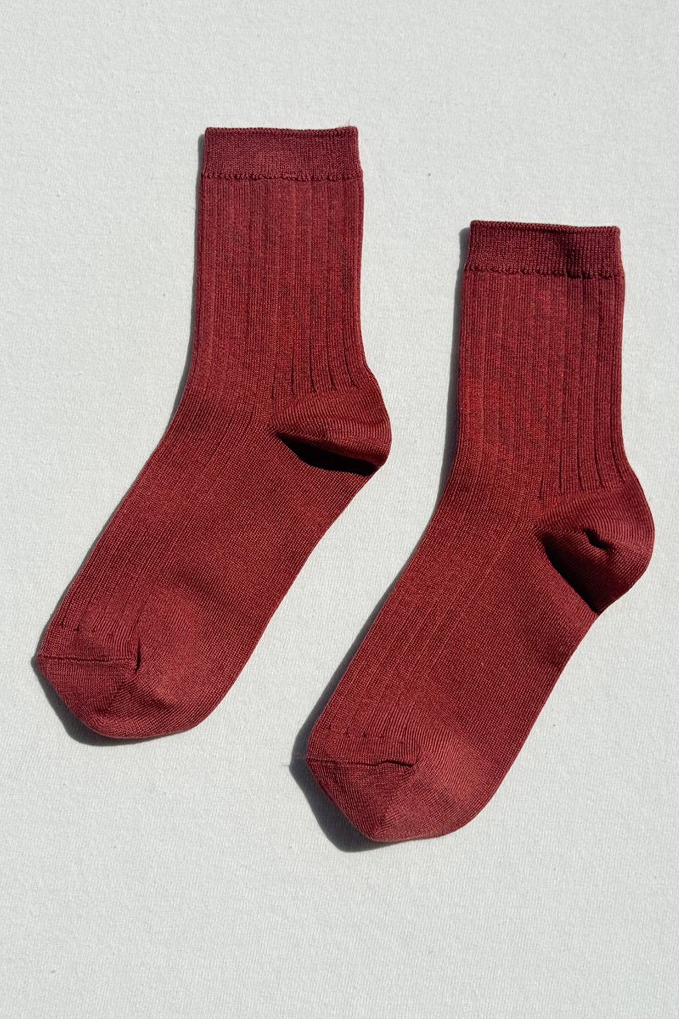 Her Socks Mercerized Terracotta