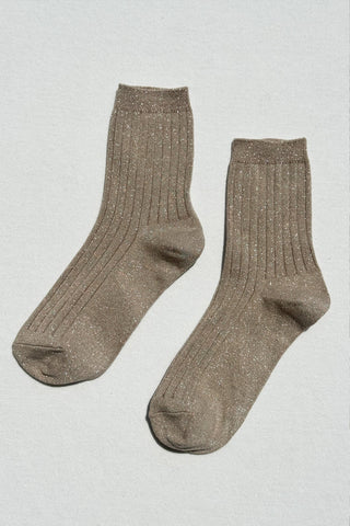 Her Socks Modal Lurex Ash Glitter