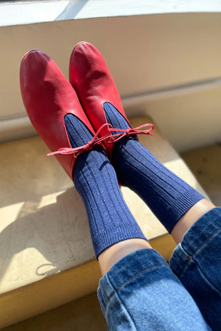 Her Socks Modal Lurex Sapphire Glitter