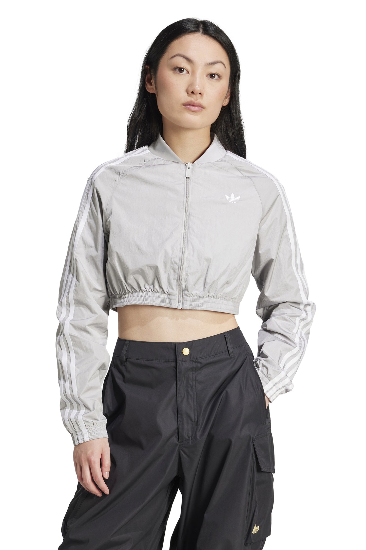 Adicolor Teamgeist Cropped Track Top Grey Two