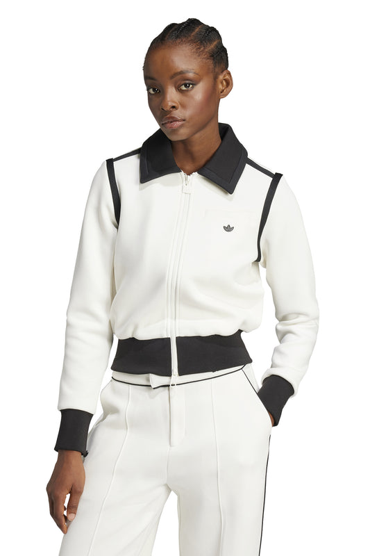 Collared Tract Top Off White