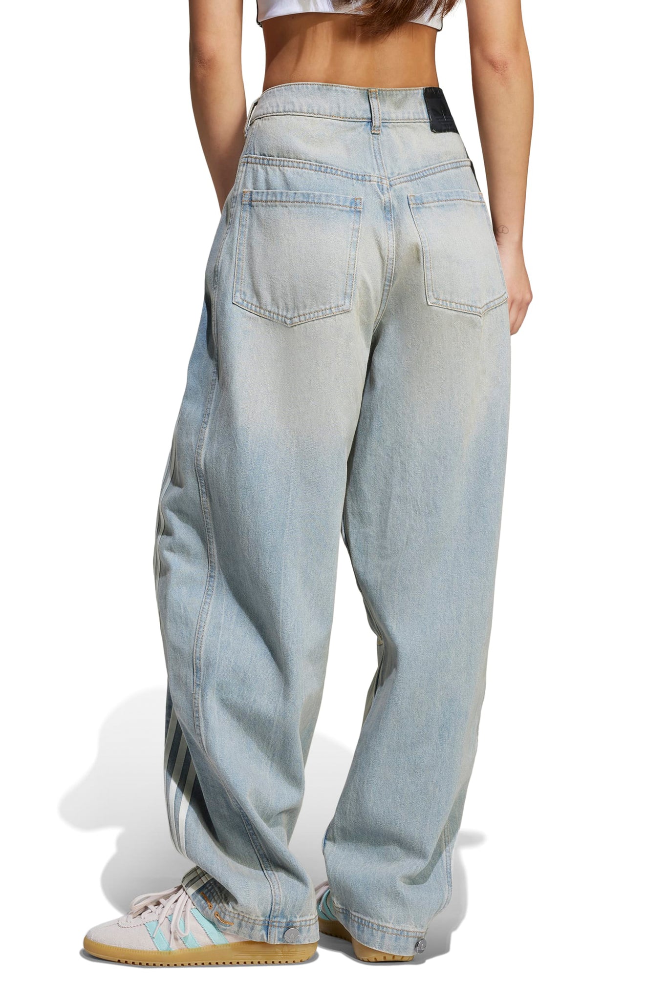Adilenium Barrel Leg Denim Pants Light Denim