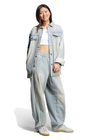 Adilenium Barrel Leg Denim Pants Light Denim