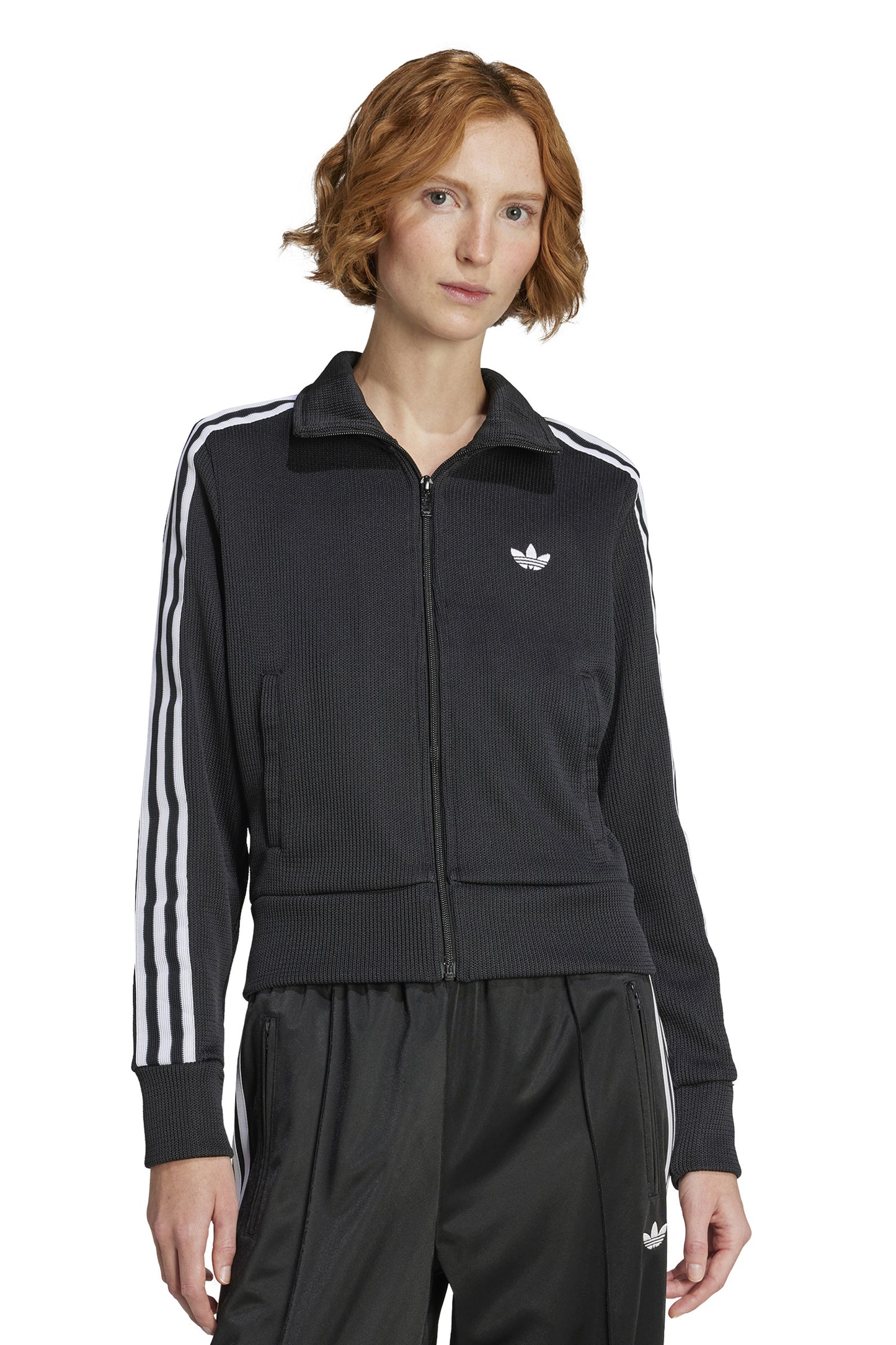 Firebird Knit Track Top Black/White