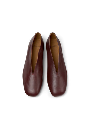 Casi Myra Ballerina Shoes Burgundy
