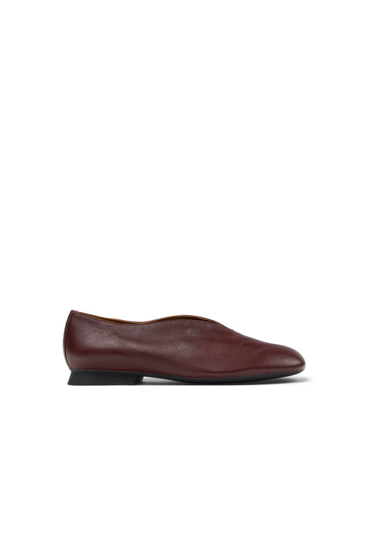 Casi Myra Ballerina Shoes Burgundy