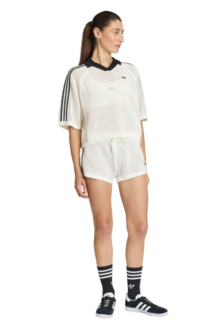 Knitted Crochet Shorts Off White