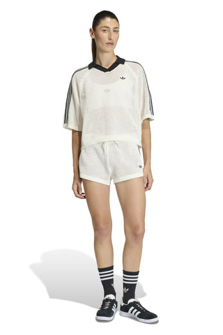 Knitted Crochet Polo Off White