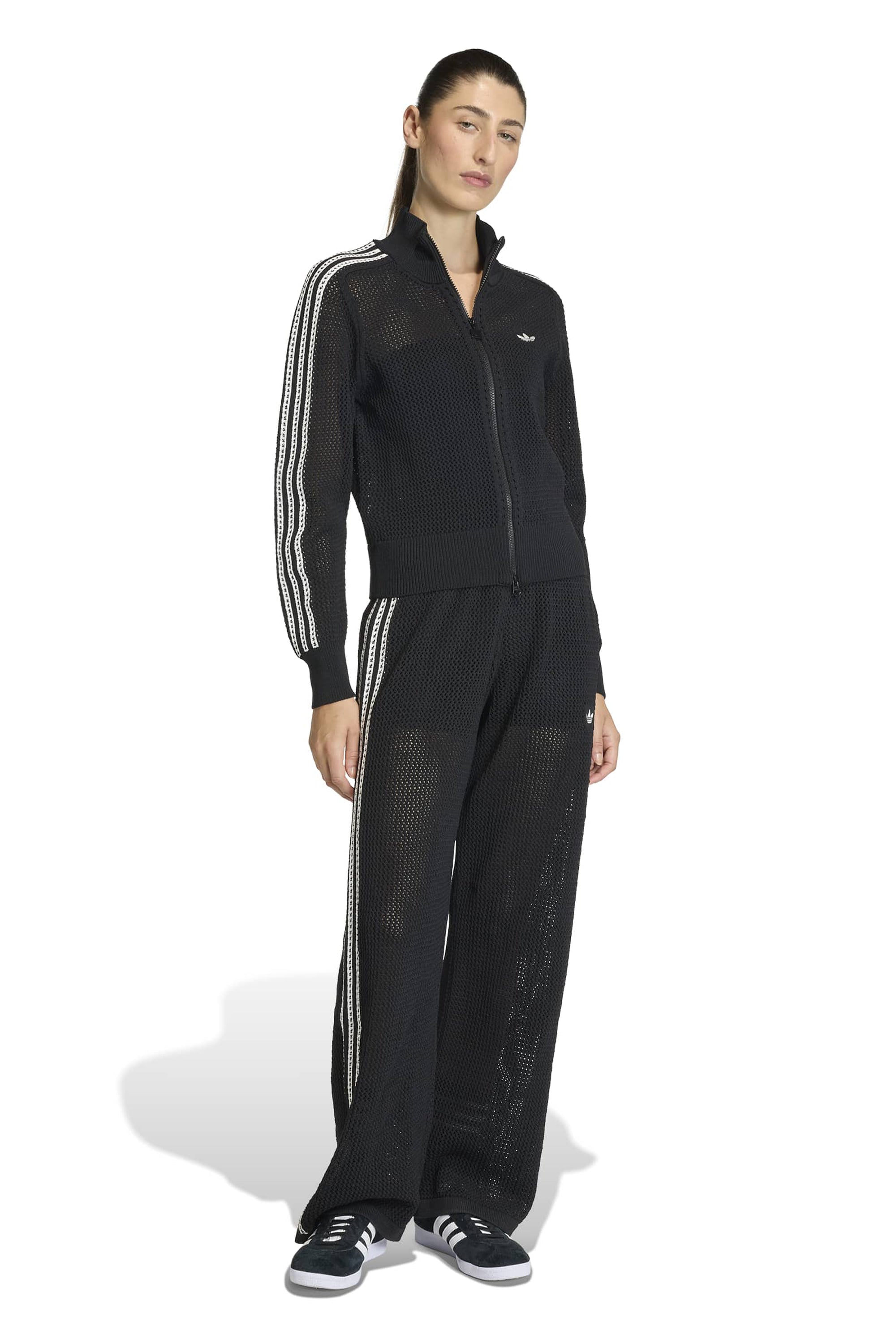 Knitted Crochet Firebird Track Top Black – Karen Walker