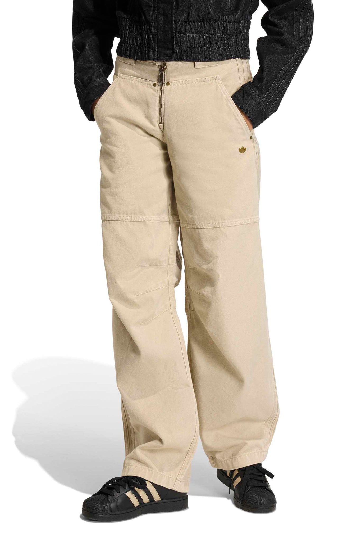 Canvas Loose Pants Stone Khaki