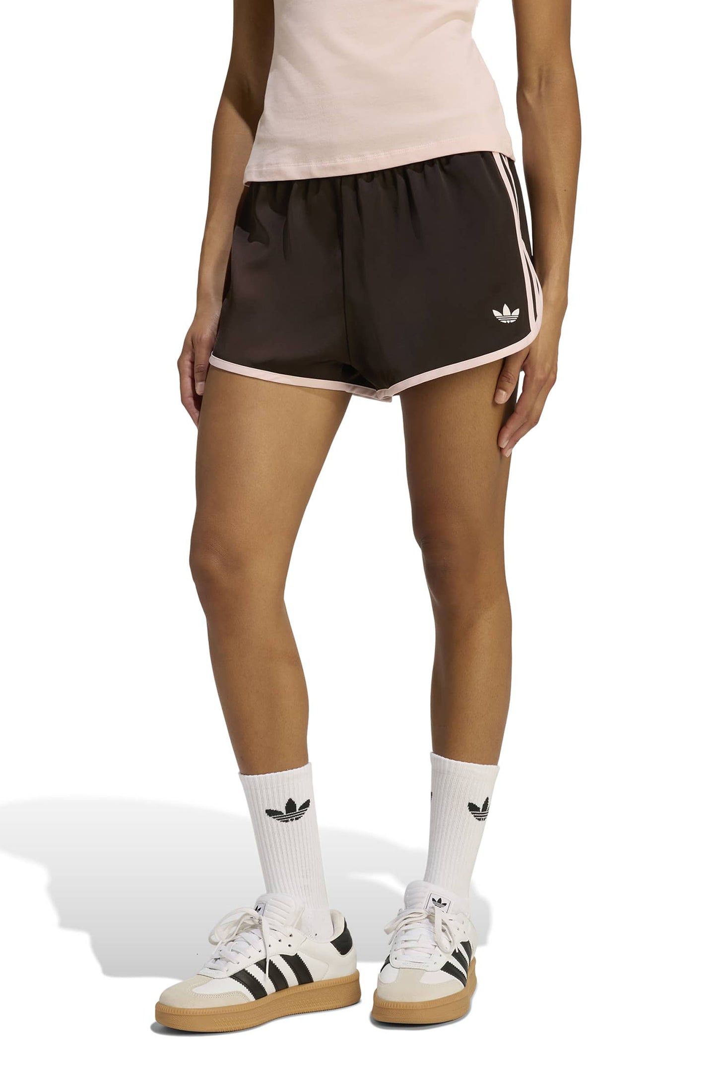 3 Stripes Sprinter Shorts Aurora Coffee/Sandy Pink