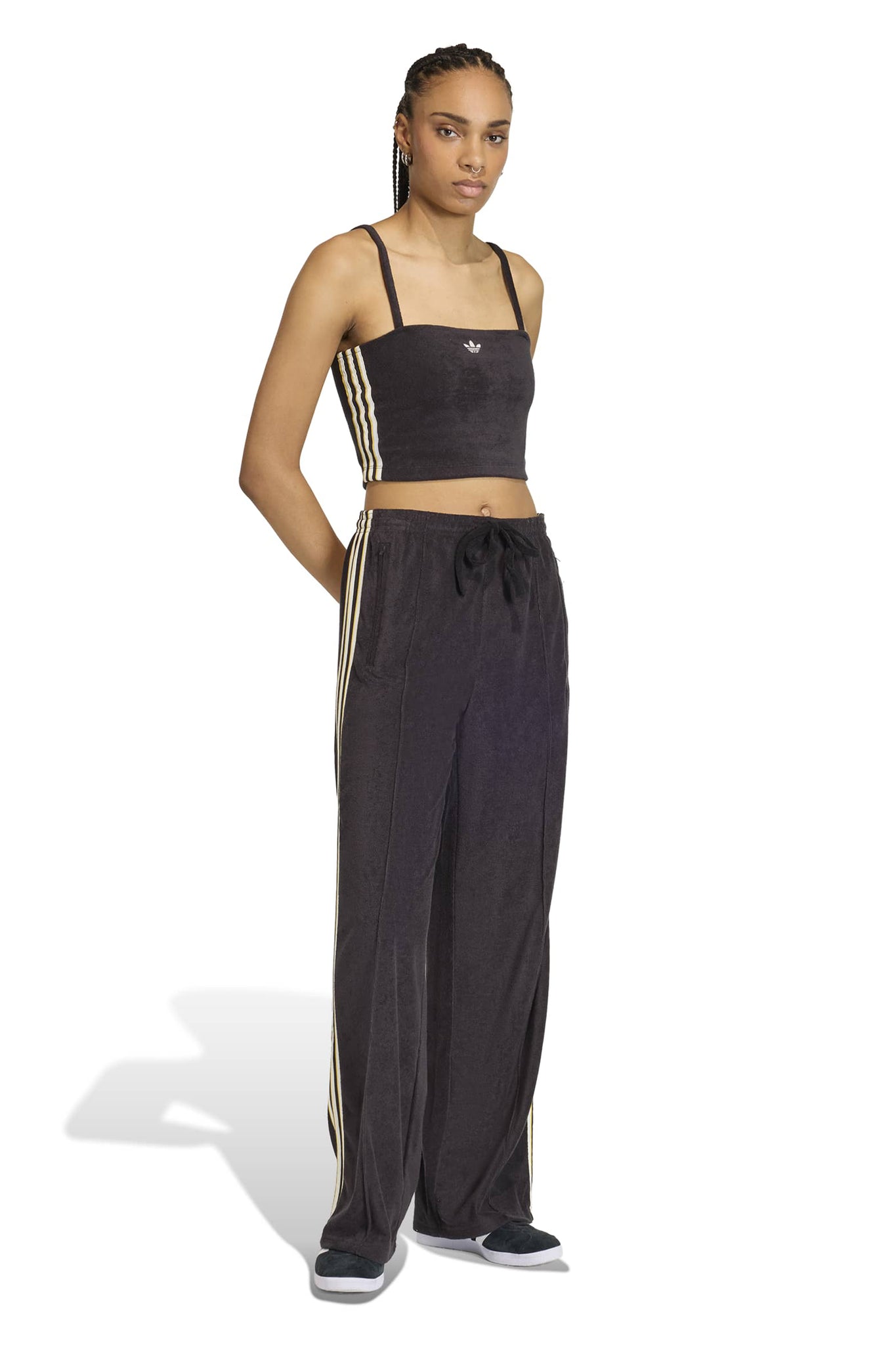 Terry Towel Firebird Tracksuit Bottoms Black