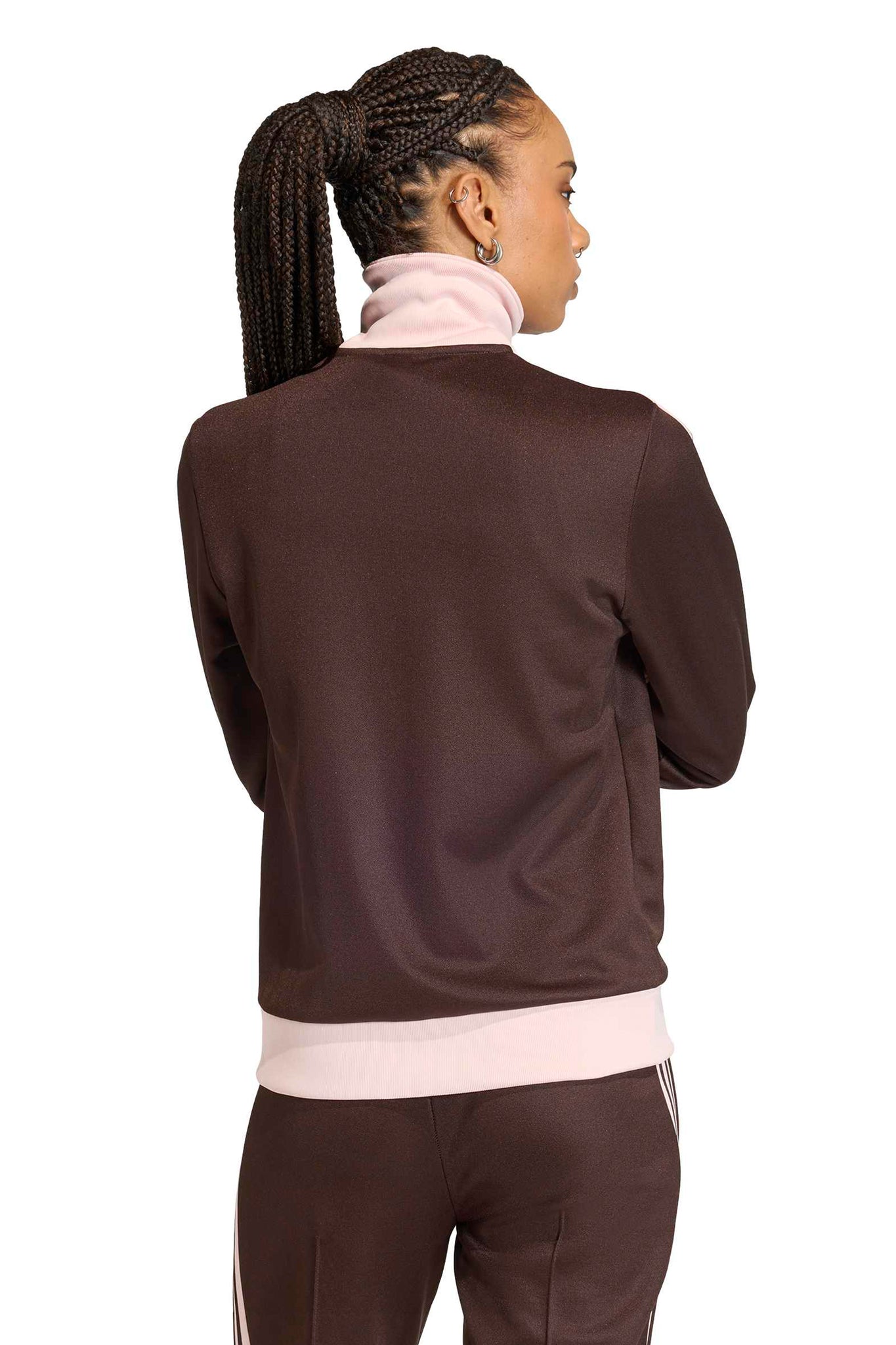 Classic Track Top Aurora Coffee/Sandy Pink