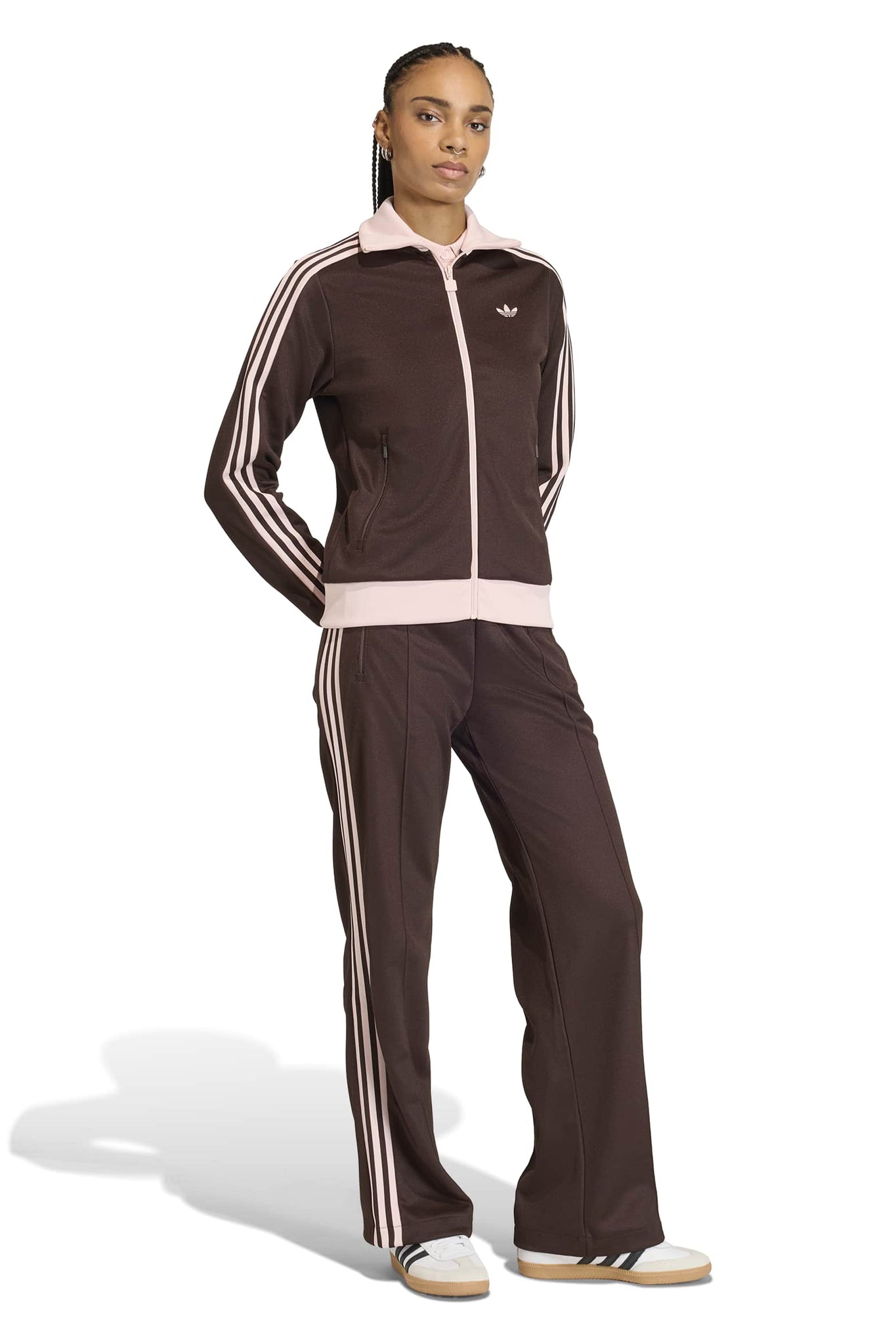 Classic Track Top Aurora Coffee/Sandy Pink