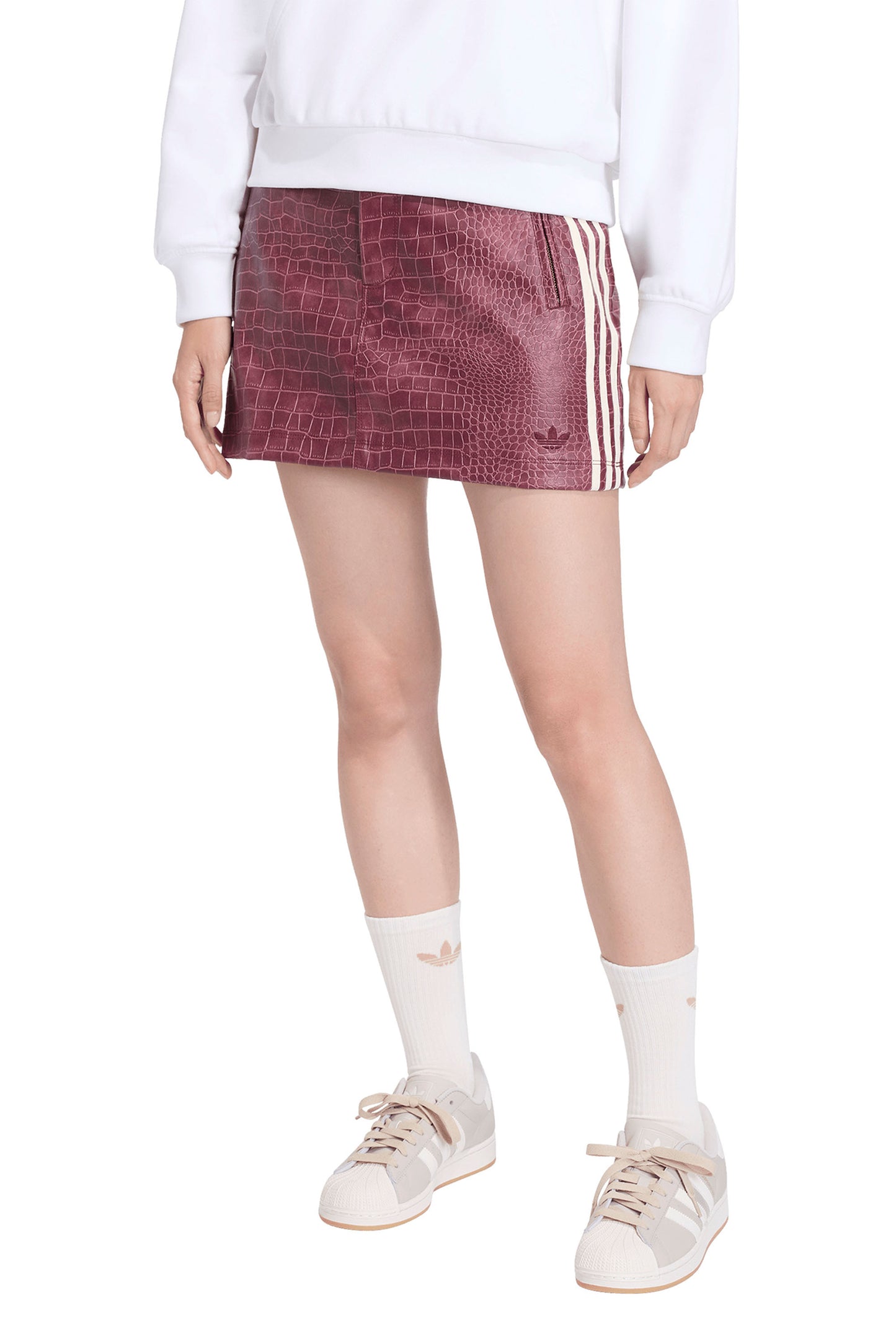 Pleather Mini Skirt Maroon