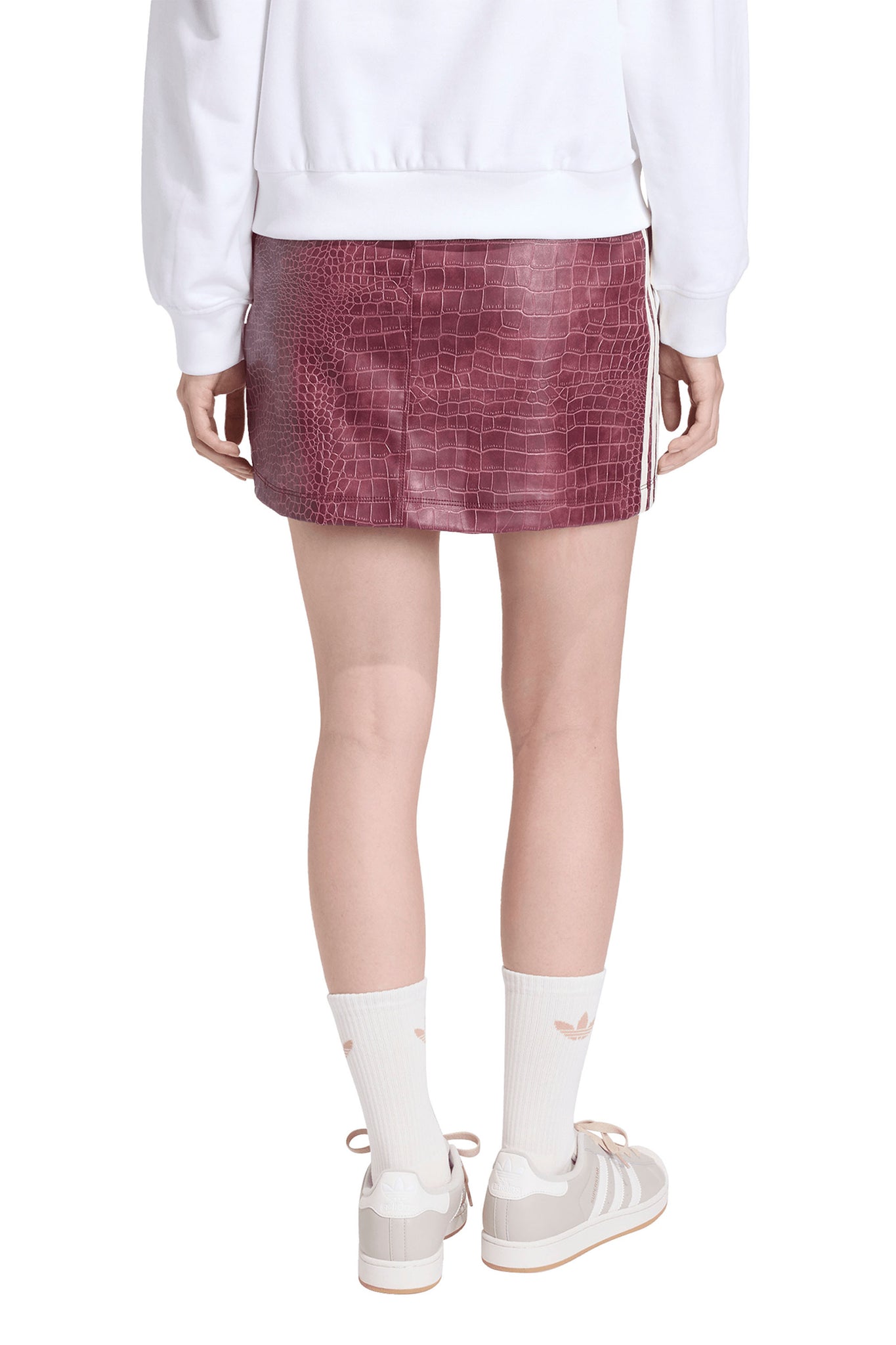 Pleather Mini Skirt Maroon