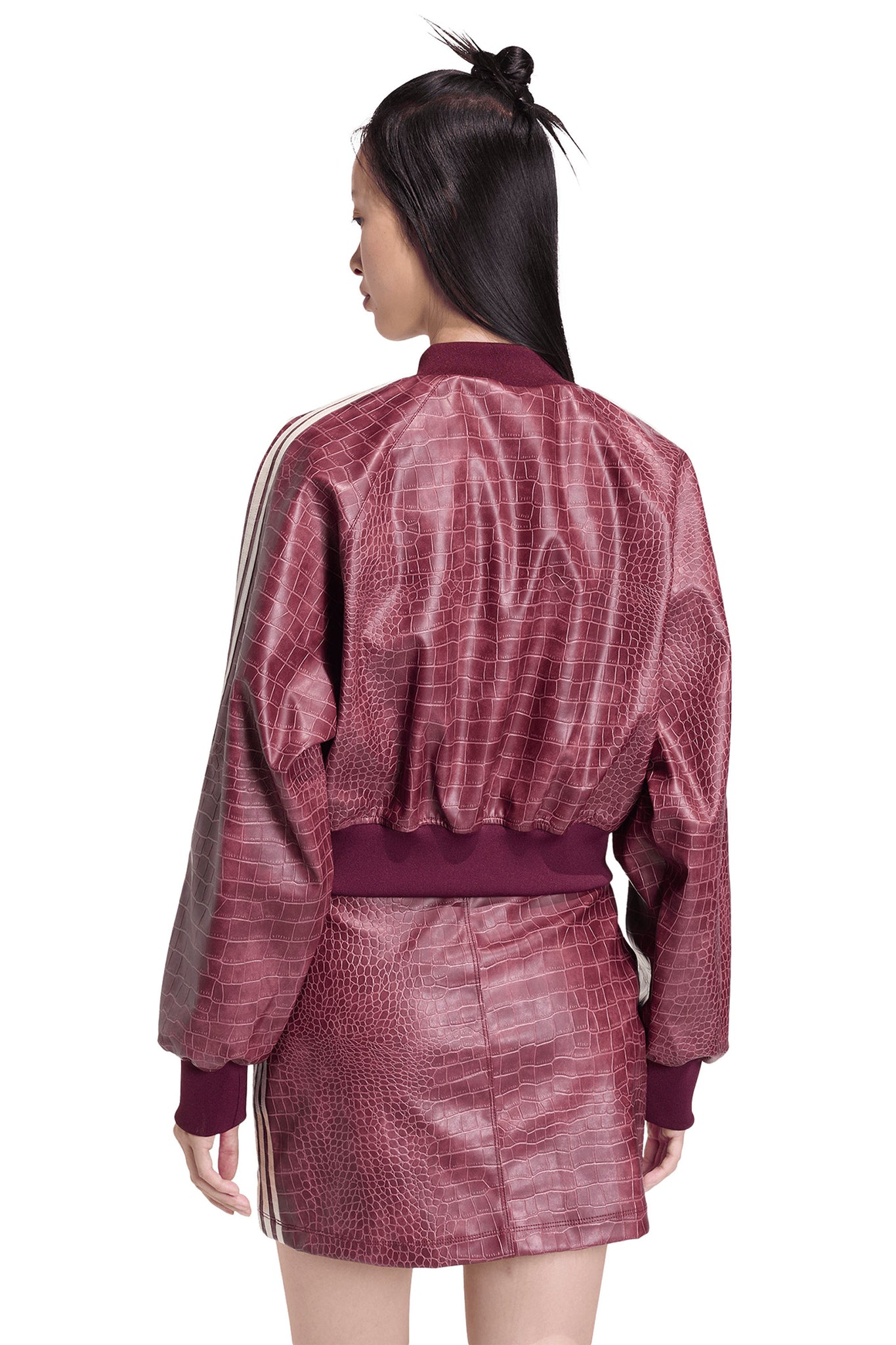 SST Pleather Jacket Maroon