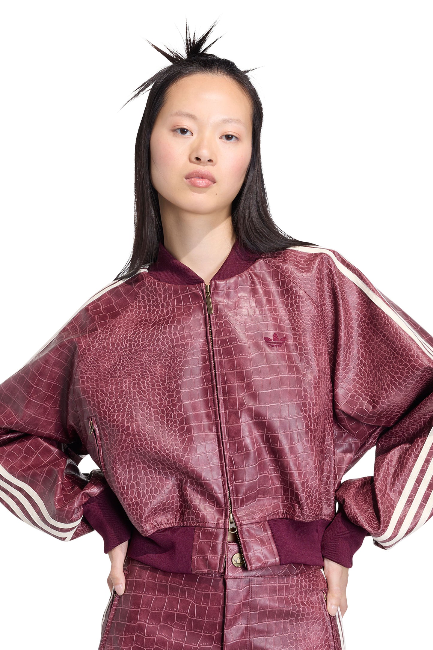 SST Pleather Jacket Maroon