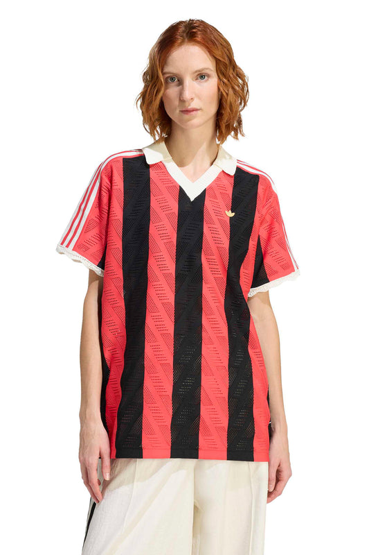 Short-Sleeve Polo Tee Black/Semi Lucid Red