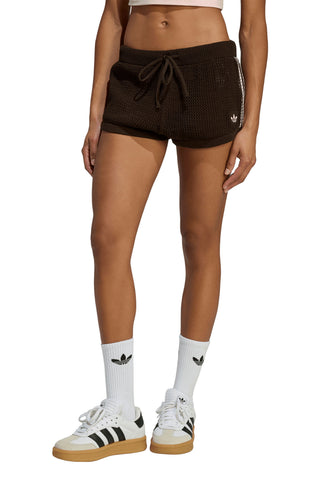 Knitted Crochet Shorts Aurora Coffee