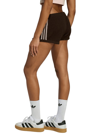 Knitted Crochet Shorts Aurora Coffee