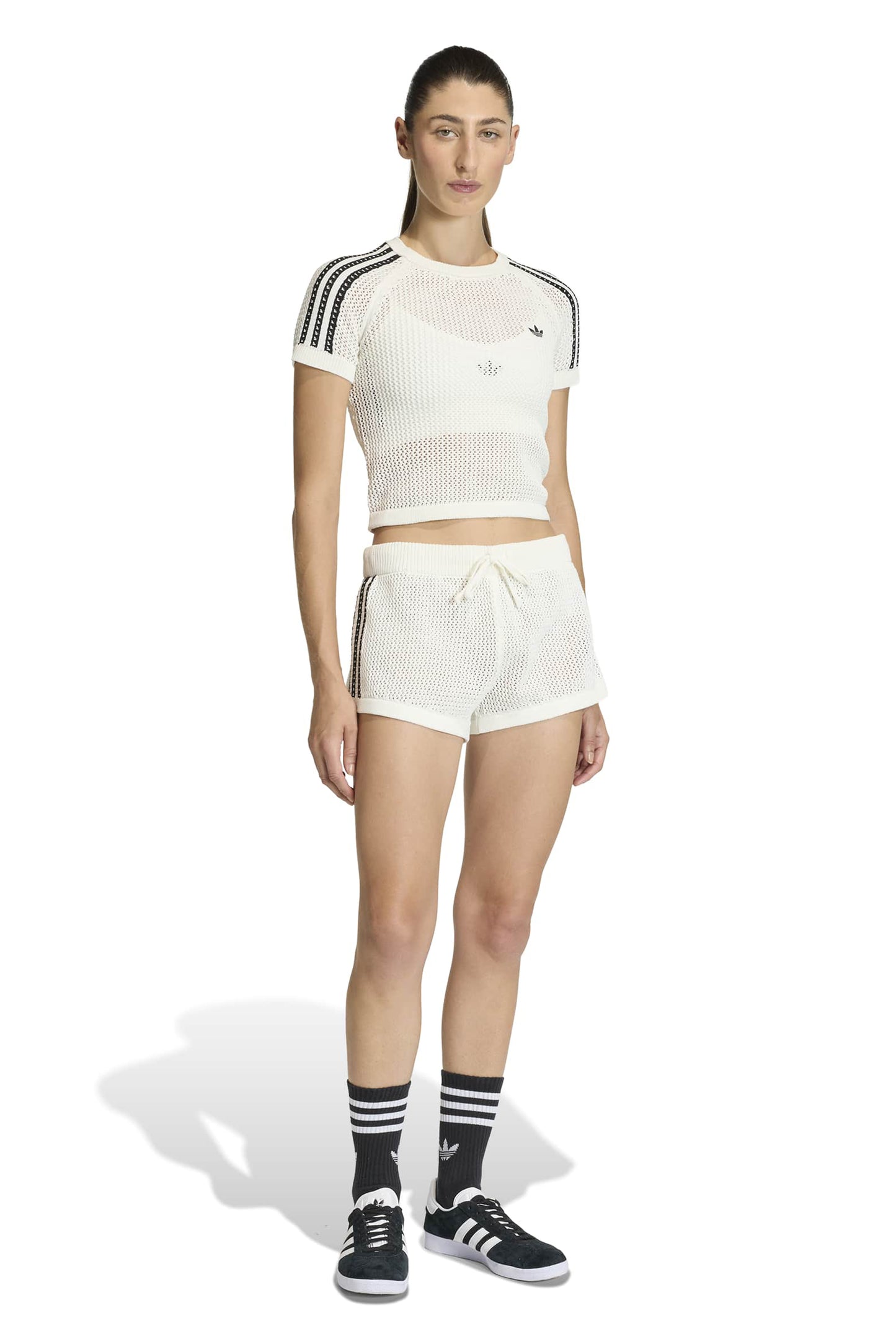 Knitted Crochet Cali T-Shirt Off White