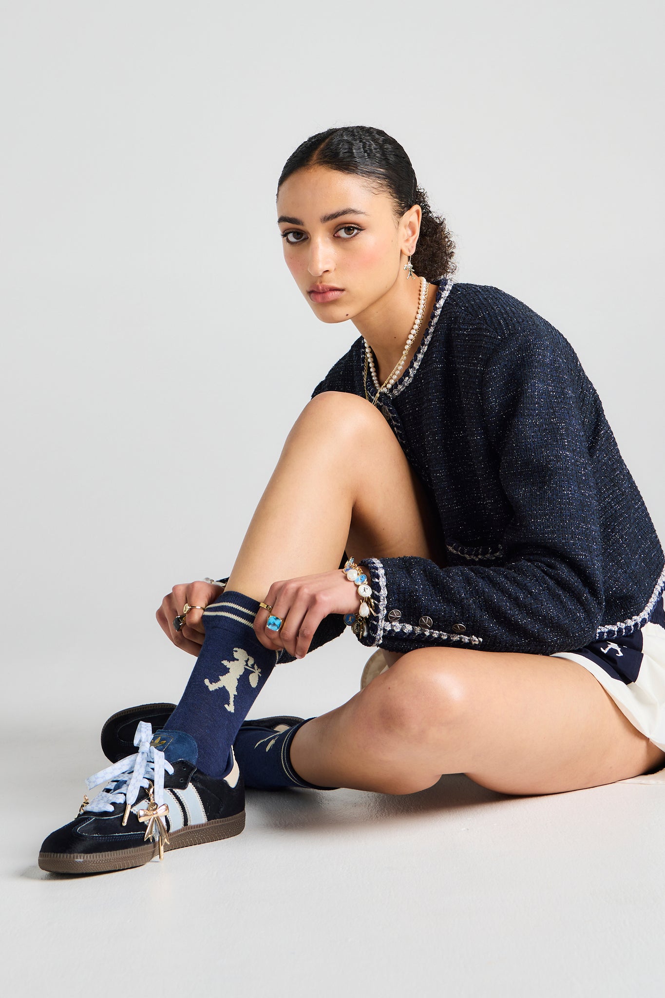 Runaway Coins Bracelet Gold/Blue Multi