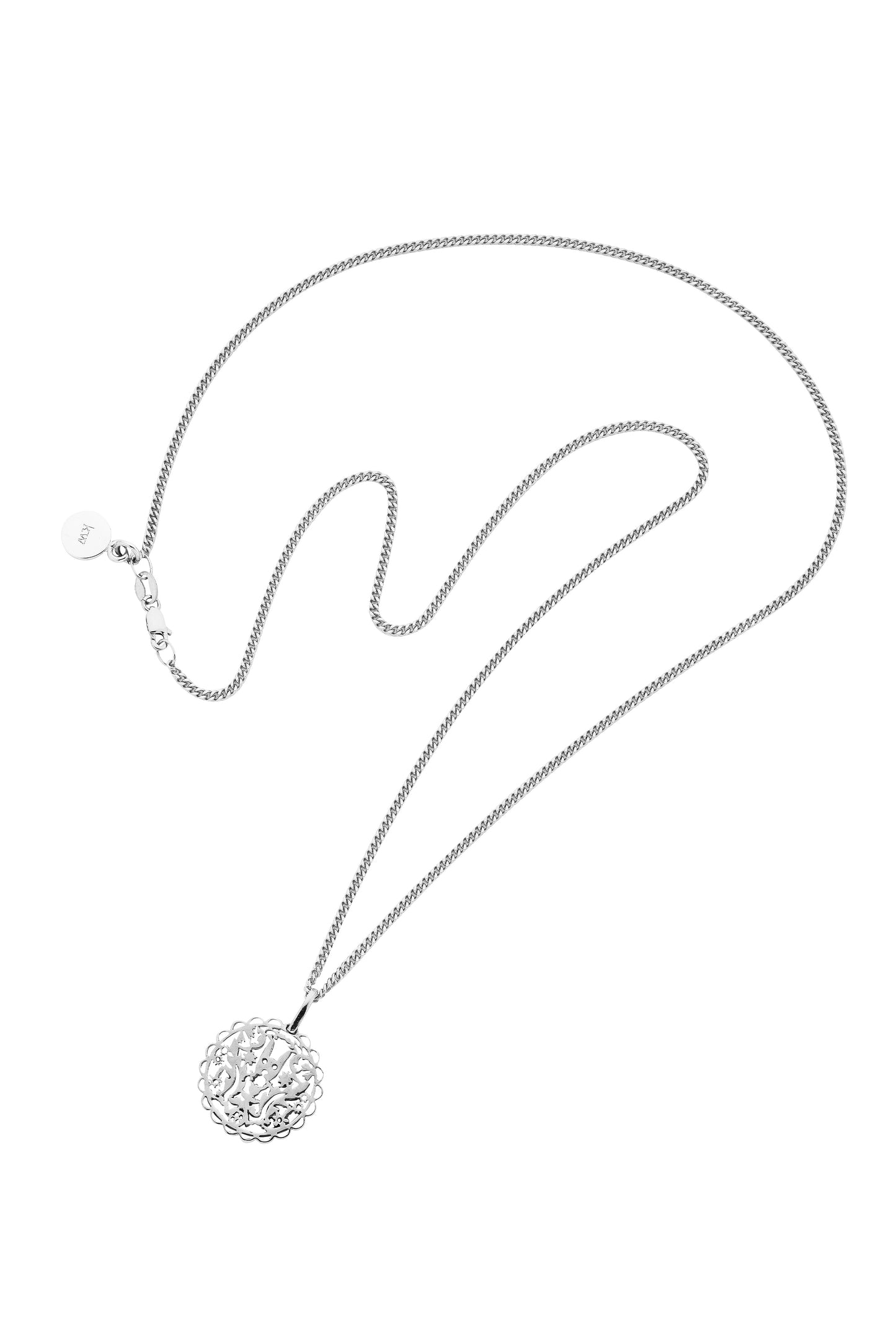 Filigree Rabbit Necklace Silver