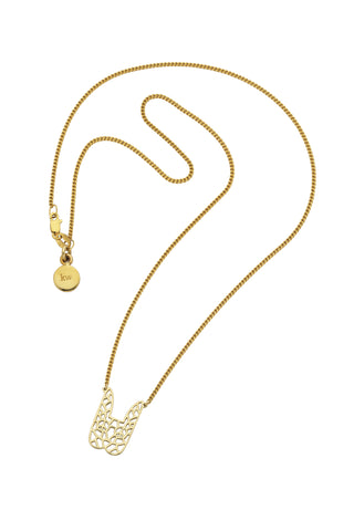 Filigree Bunny Necklace Gold