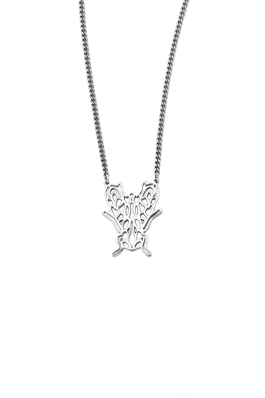 Filigree Fly Necklace Silver