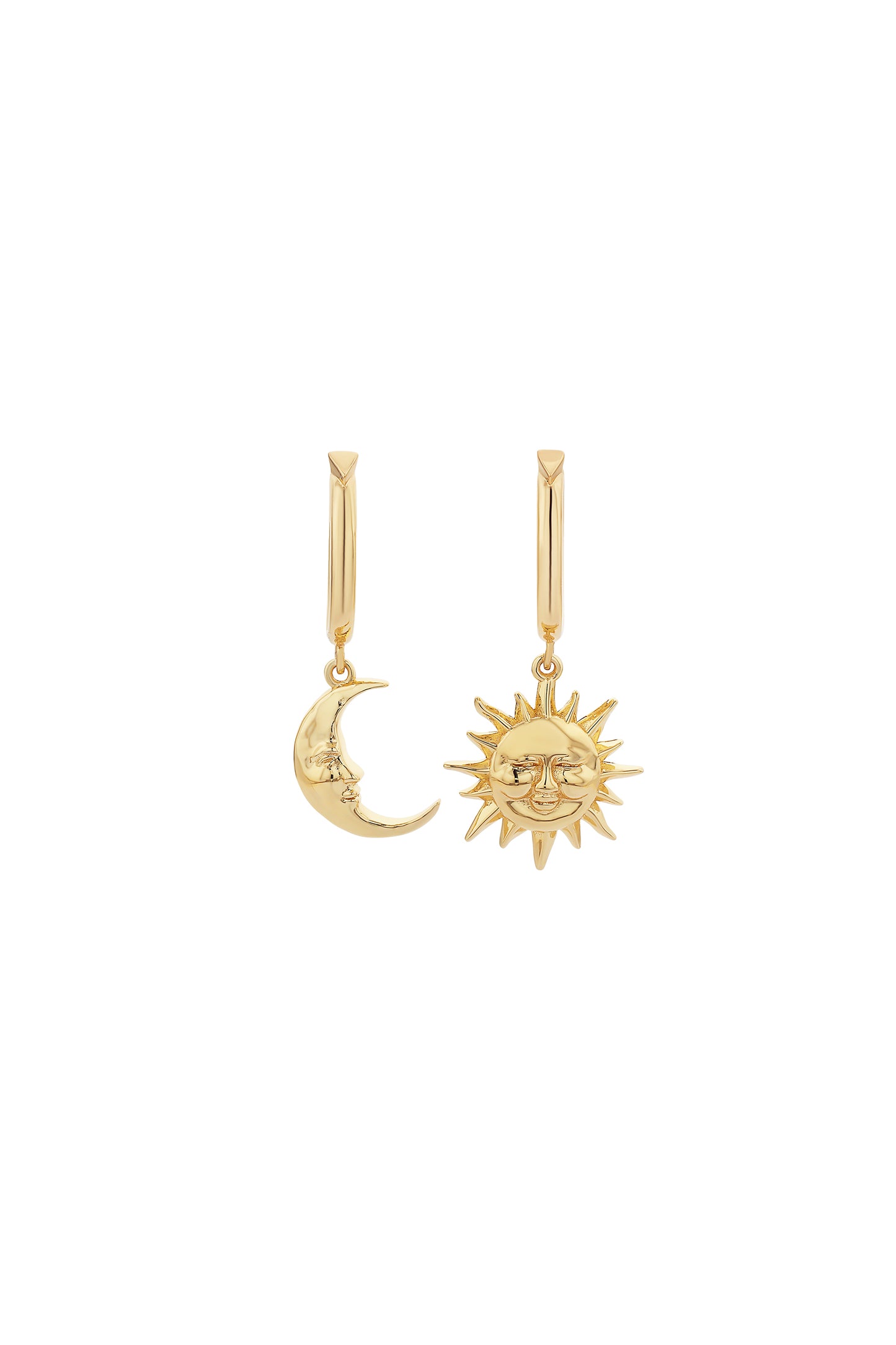 Sun & Moon Hoops Gold