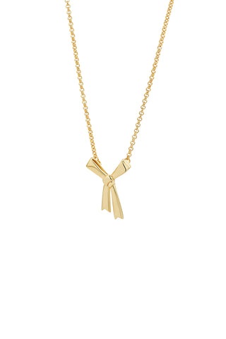 Small Bow Necklace Gold