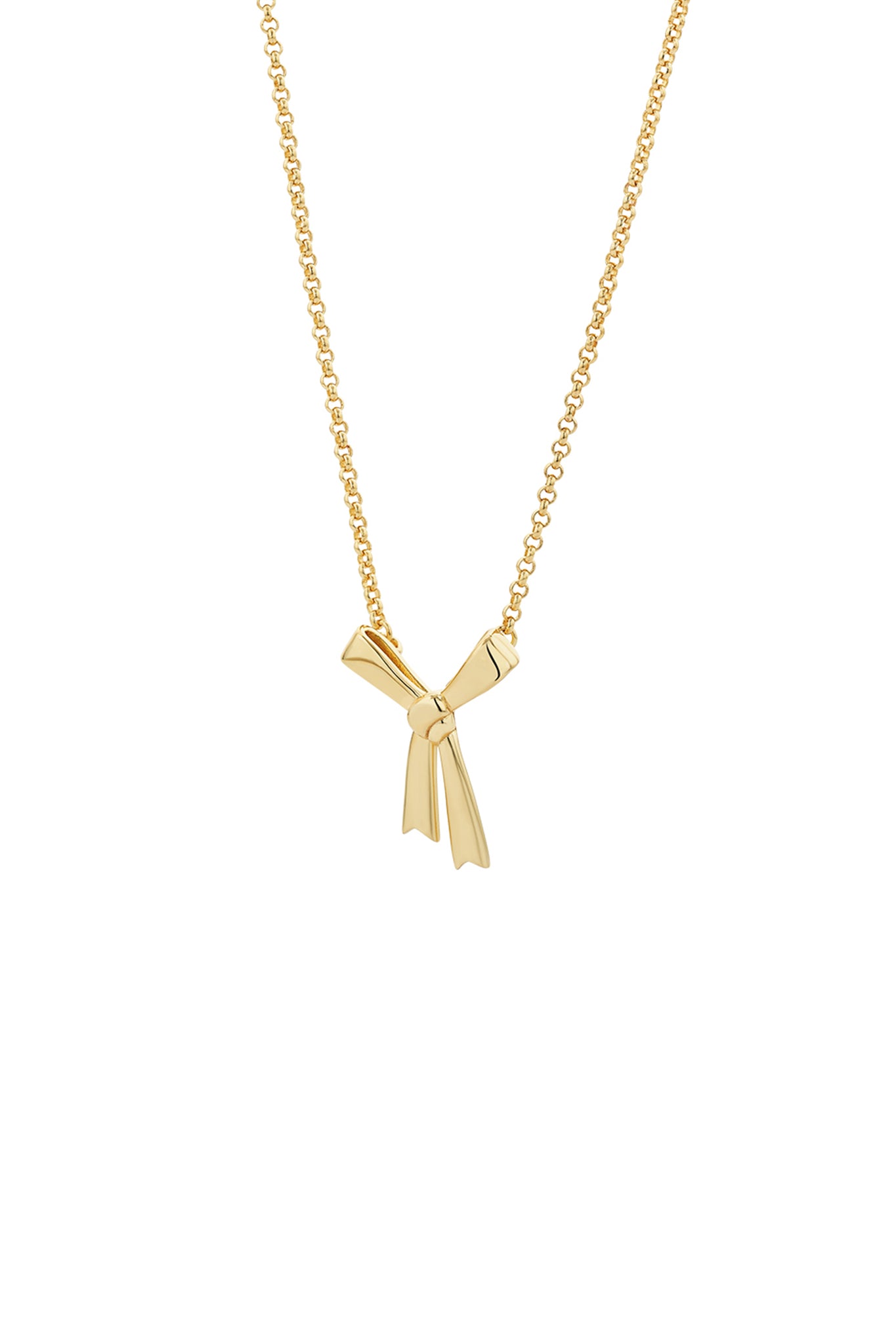 Small Bow Necklace Gold-Plated