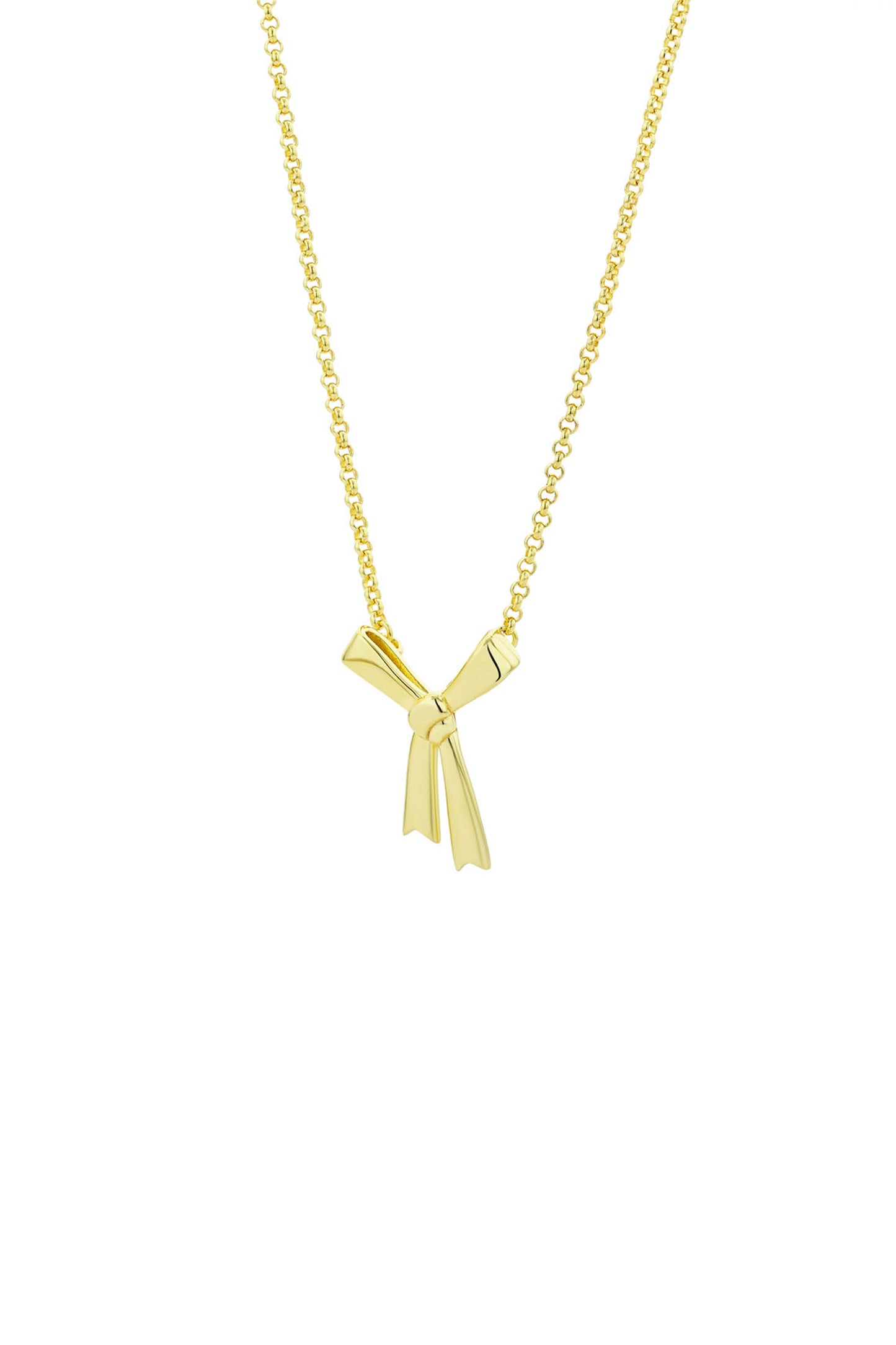 Small Bow Necklace Gold-Plated